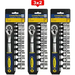 GOODYEAR - Set de dados 11pcs 3/8" pulgadas crv 3x2