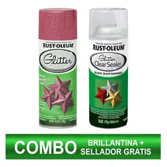 RUST OLEUM - Pack pintura aerosol brillantina rosa 290g + sellador gratis