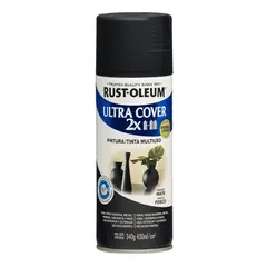 RUST OLEUM - Aerosol multiusos ultra cover 2x negro mate 340g