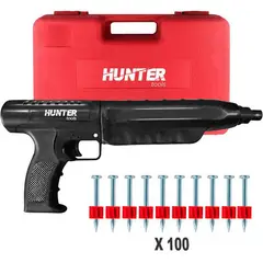 HUNTER - Pistola de impacto para fijación pt-396 + 100 clavos