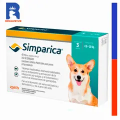 SIMPARICA - Antipulgas Para Perro 10 a 20 kg caja 3un