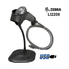 ZEBRA - Li2208 lector de códigos de barra lineal 1d a cable negro