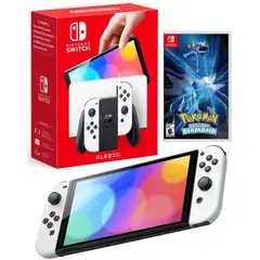 NINTENDO - Consola Switch Oled Blanca  Pokemon Diamond.