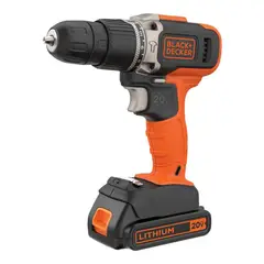BLACK+DECKER - Taladro Per 3/8" 20V + 1 Bat y Carg BCD704C1-B2