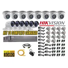 HIKVISION - CÁMARAS SEGURIDAD KIT 14 FULL HD 1080P + CABLE HDMI