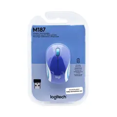 LOGITECH - Mouse m187 inalámbrico mini refresh - azul