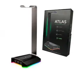 VSG - Soporte gamer para audífonos vgs atlas aluminio puertos usb a