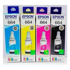 EPSON - Set 4 tintas T664 Sistema Continuo l395 l380 l575 l555
