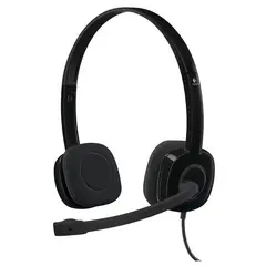 LOGITECH - Audífono h151 con micrófono para pc - negro