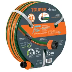 TRUPER - Manguera 1/2" reforzada 3 capas 20 metros