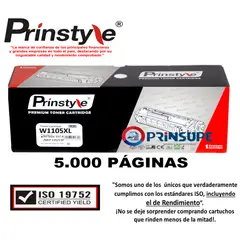PRINSTYLE - TONER DE 5.000 PÁG 106A CON CHIP- ALTO RENDIMIENTO