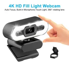 OEM - WebCam 4K Resolución Real 8MP UHD 3840x2160 con Micrófono