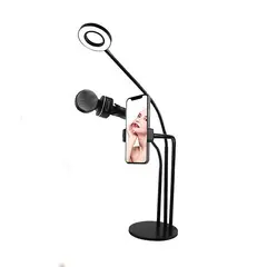 NEO DIGITAL - Kit Stream Luz Led de mesa Soporte de celular Soporte de micrófono