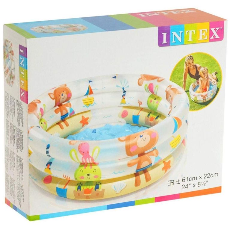 INTEX - Piscina para bebé 3 anillos Ositos