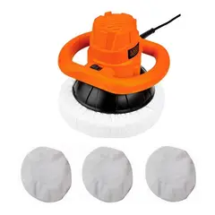 Black+Decker - Pulidora Orbital  10" Black Decker KP12K-B2 120W + 3 Bonetes.