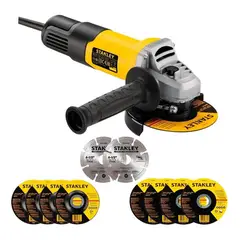 STANLEY - Amoladora esmeril sg7115v10 4 1/2" 750w + 10 discos