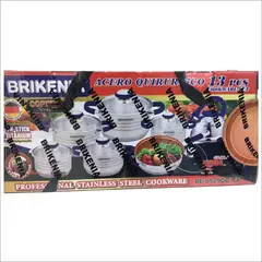 GENERICO - Juego de ollas BRIKENIA de acero Quirúrgico de 13 piezas