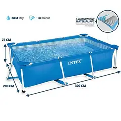 INTEX - Piscina Estructural Rectangular 300 x 200 x 75 cm