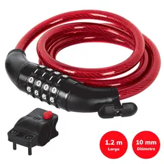 TRUPER - Candado Cadena para Bicicleta con clave numérica 10mm Hermex
