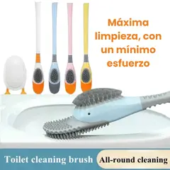 GENERICO - Cepillo de Silicona con Cabezal 360° para el Inodoro - Modelo patito