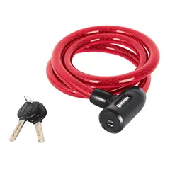 TRUPER - Candado de cable con llave 15mm x 1.20 m hermex