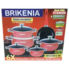 GENERICO - Juego de ollas BRIKENIA de Piedra Volcánica de 11 piezas