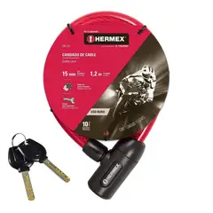 HERMEX - Cadena Bicicleta Candado con Llave CB-15