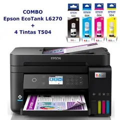 EPSON - Impresora L6270 + 4 Tintas T504 adicionales