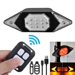 GENERICO - Luz Trasera para Bicicleta con Control Remoto Recargable