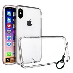 GENERICO - Case para iPhone XS X Transparente + Aro Sujetador