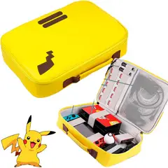 VARIOS - Maleta para Nintendo Switch y Oled Pikachu Amarillo