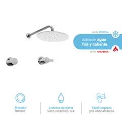 ITALGRIF - Mezcladora para ducha buzios lever con salida española cromado