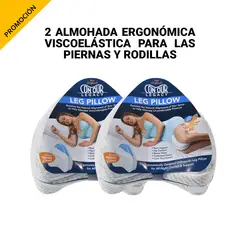 GENERICO - 2 Almohadas Ergonómicas Viscoelástica Para Las Piernas Y Rodillas