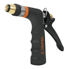 TRUPER - Pistola para riego de 2 funciones metálica con recubrimiento