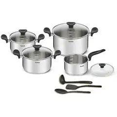 TEFAL - Juego de Ollas Acero Inoxidable T-Fal Primary 11 Piezas