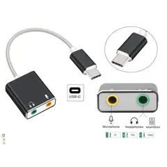 GENERICO - Tarjeta De Sonido Usb Tipo C Externa Multimedia Pc Laptop