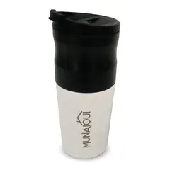 MUNAIQUI - Cafetera Eléctrica Portátil 2 en 1, molinillo de café + taza