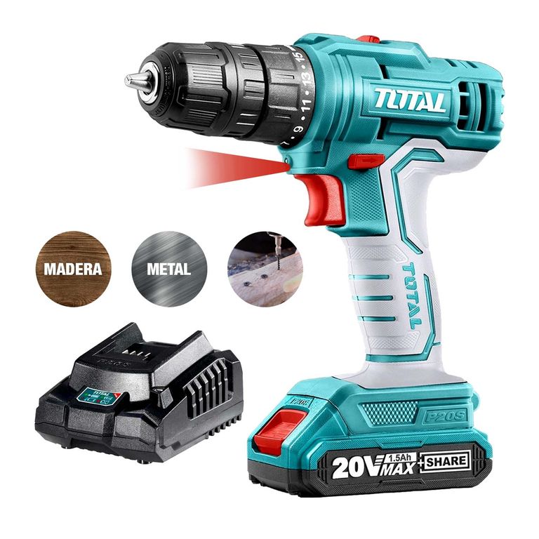 Taladro Total Atornillador 20v Destornillador Inalámbrico Profesional