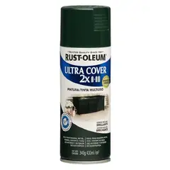 RUST OLEUM - Aerosol Multiusos Ultra Cover 2x Verde Oscuro Brill 340g
