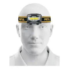 PRETUL - Linterna de minero 3 LEDs 65 lm de 3 pilas AAA Pretul