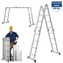 TRUPER - Escalera multiposición 16 peldaños escalera articulada 150kg -