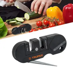 TRUPER - Afilador de cuchillo tijeras para cocina portatil