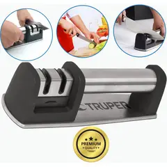 TRUPER - Afilador de cuchillo de cocina acero inoxidable
