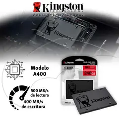 KINGSTON - Disco Sólido Kingston 240 GB - SSDNow A400