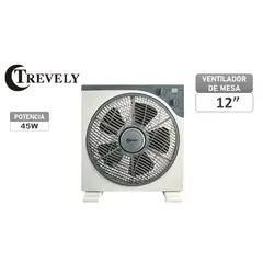 TREVELY - Ventilador mesa VT-12A - Gris - 12 pulgadas - Gris