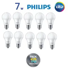 PHILIPS - Foco led 7w ecohome / pack 10 unidades