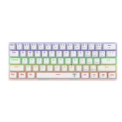T-DAGGER - Teclado T-TGK321W Arena Rainbow blanco