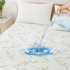 ISATEX HOME - Protector Impermeable Liga De Colchón De Bambú 2 plazas