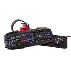 HALION - Combo Gamer 4 en 1 HA-403C Hunter Tec/Mouse/Parlante/auricular