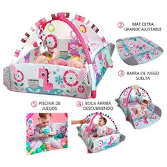 IDEAL - Gimnasio Ideal para Bebé multifunción 5 en 1 Rosa